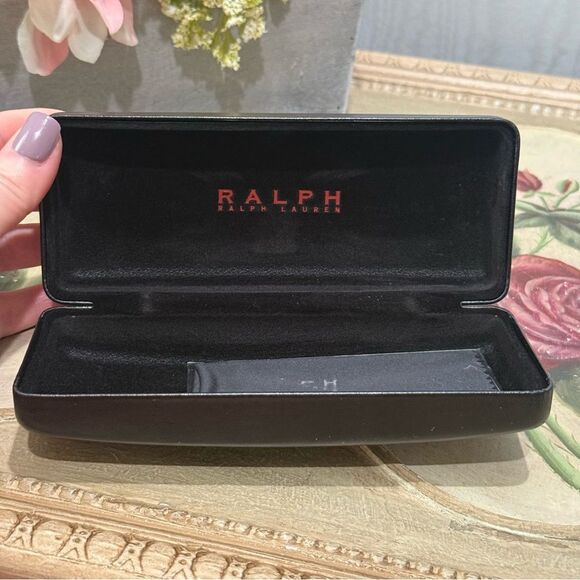 Ralph Lauren Eyeglasses Hard Case Black with Cleaning Cloth - Picture 7 of 13